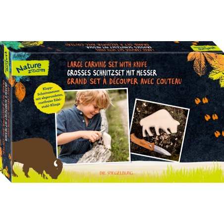 Grote snijset met mes