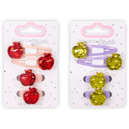 Haarclip + elestiek Appel