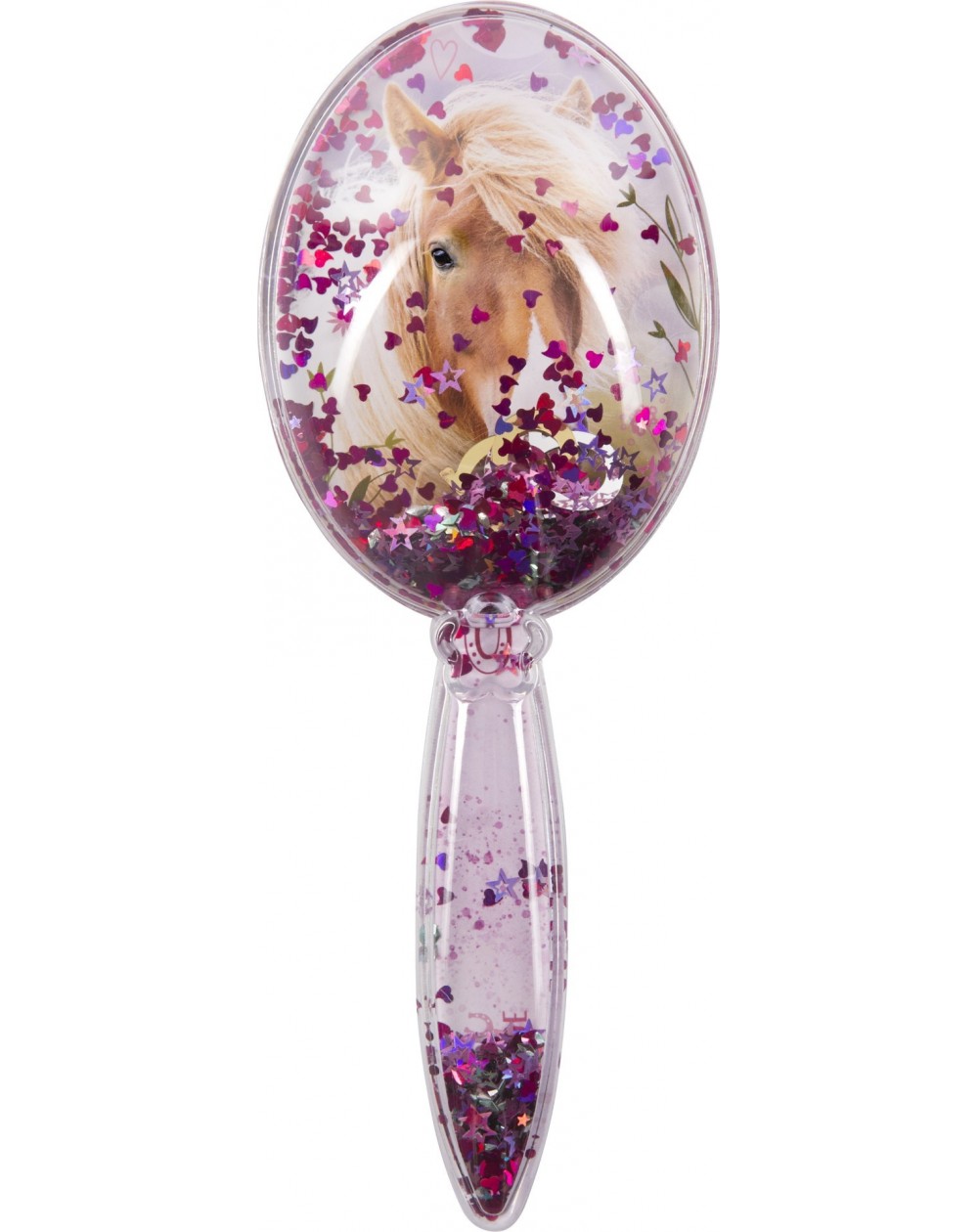 Haarborstel met glitters Paardenvrienden