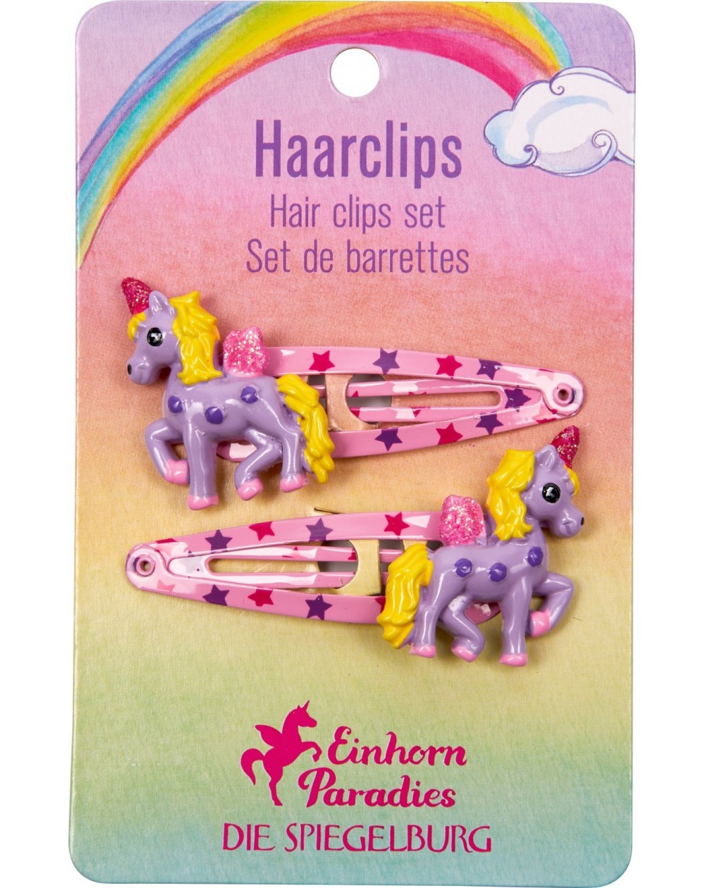 Metalen haarclips eenhoorn set van 2