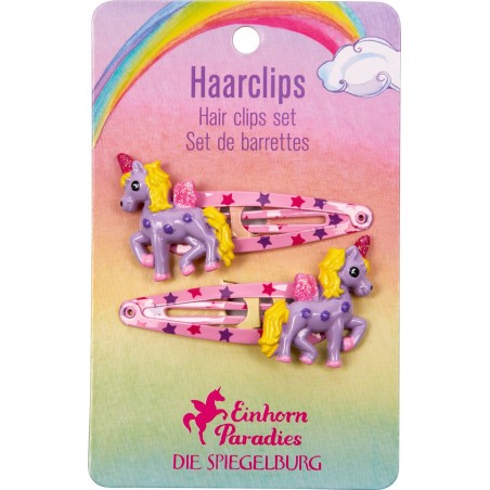 Metalen haarclips eenhoorn set van 2