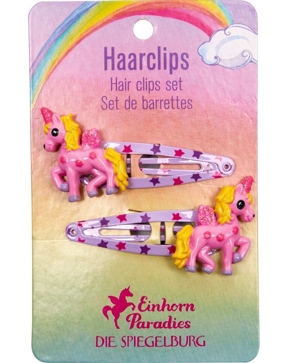 Metalen haarclips eenhoorn set van 2