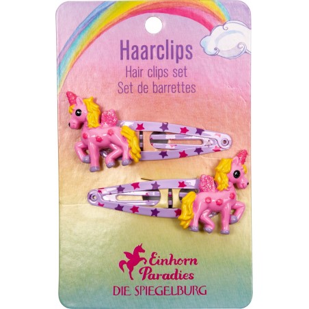 Metalen haarclips eenhoorn set van 2